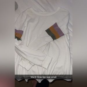 Mardi Gras sweater top
